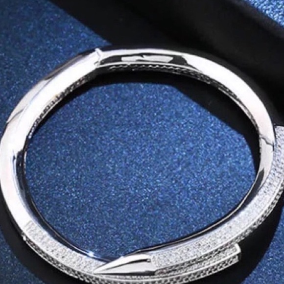 Pave Nail Bangle - Picture 5 of 8